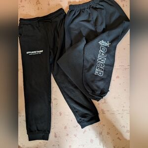 🖤 🩰 Girl's Black Dance Joggers Set sz L (10-12)